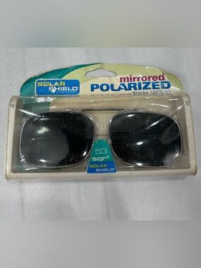 Solar Shield Polarized Clip On Sunglasses Xspan Frame New 53 Sqr2